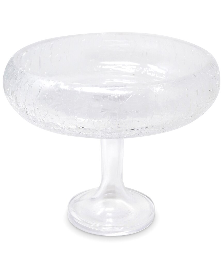 Vivience Simple Footed Bowl With Cracked Design