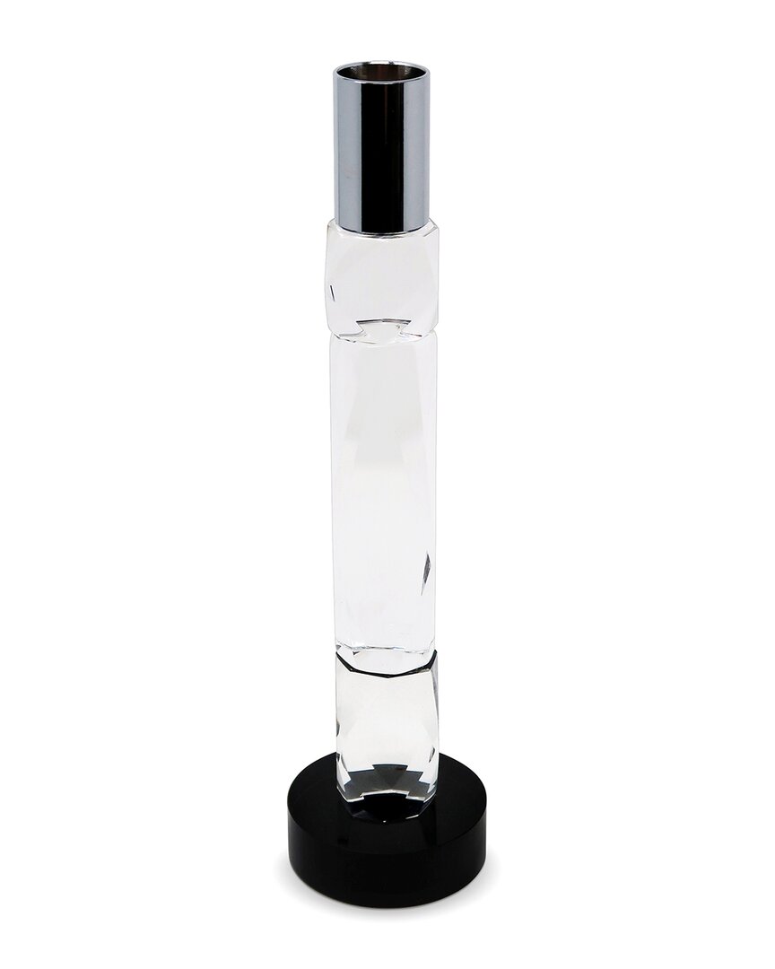 Vivience Tall Crystal Candlestick In Multi