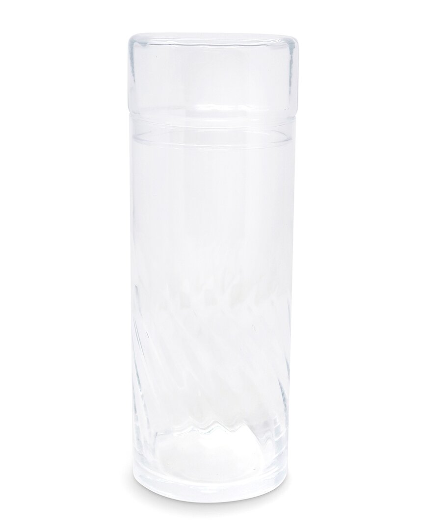 Vivience Spiral Design Jar In Transparent