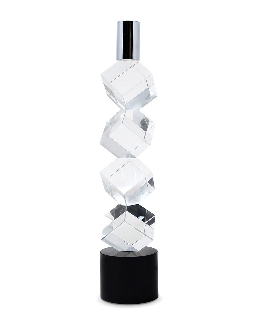 Vivience Diagonal Crystal Candlestick In Multi