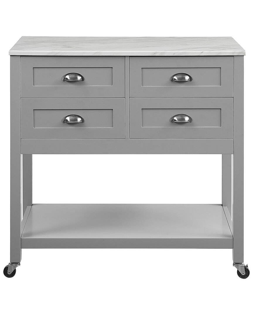 Crosley Connell Kitchen Island & Cart In Gray