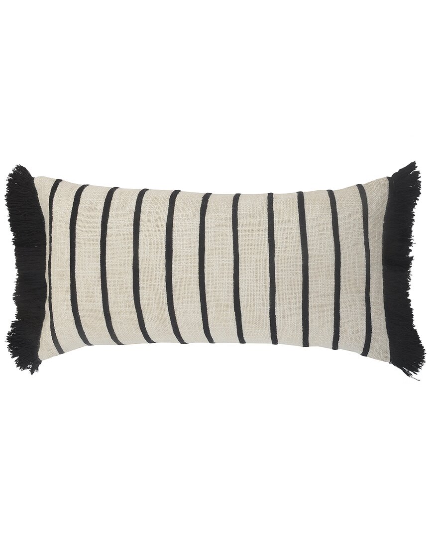 Lr Home Striped Fringe Throw Pillow