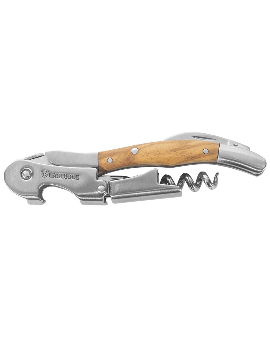 Au Nain Laguiole Sommelier Olive Wood Corkscrew In Clear