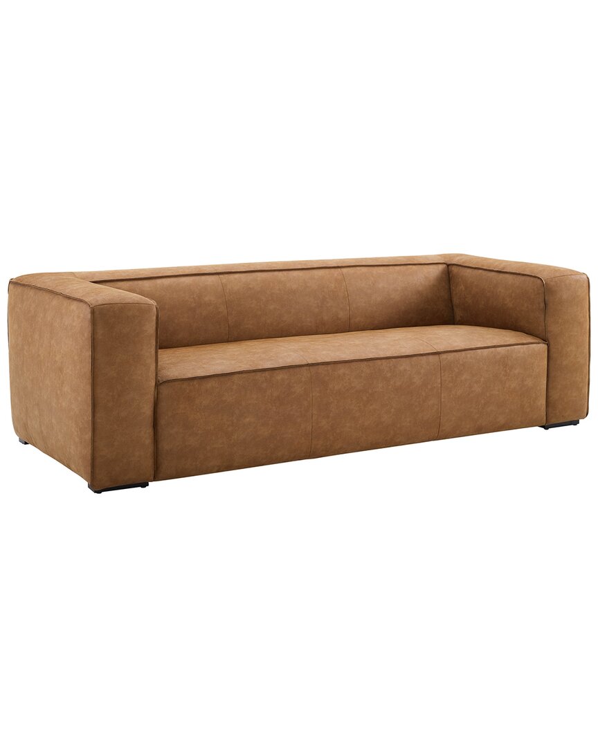 Tov Furniture Aurora Leather Sofa In Brown