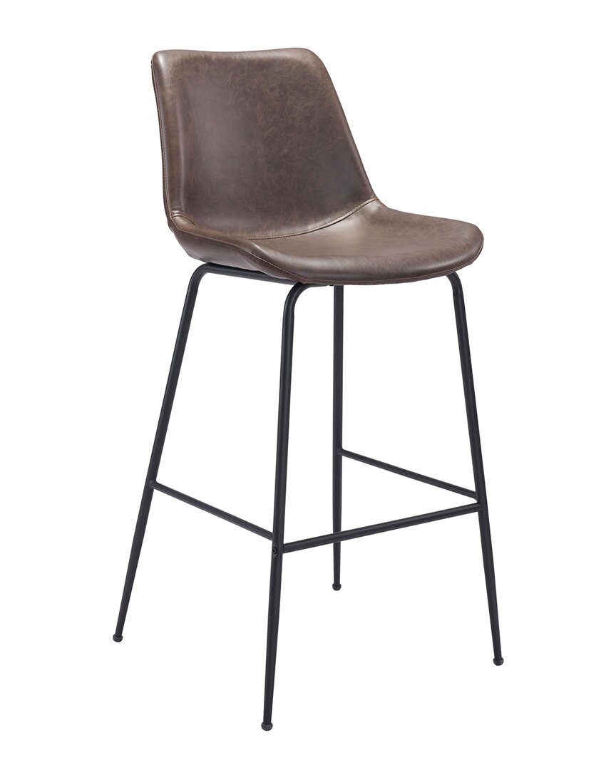Zuo Modern Byron Bar Chair In Brown