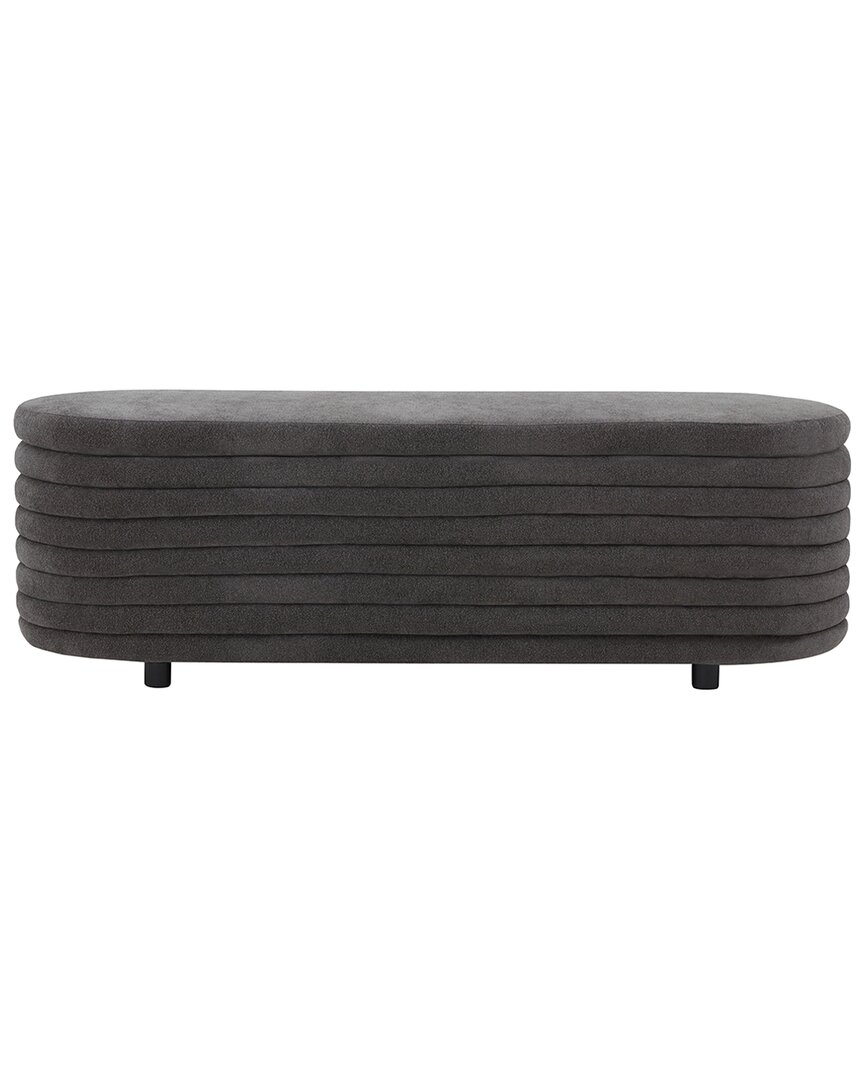 Safavieh Couture Jaymie Boucle Storage Bench In Grey