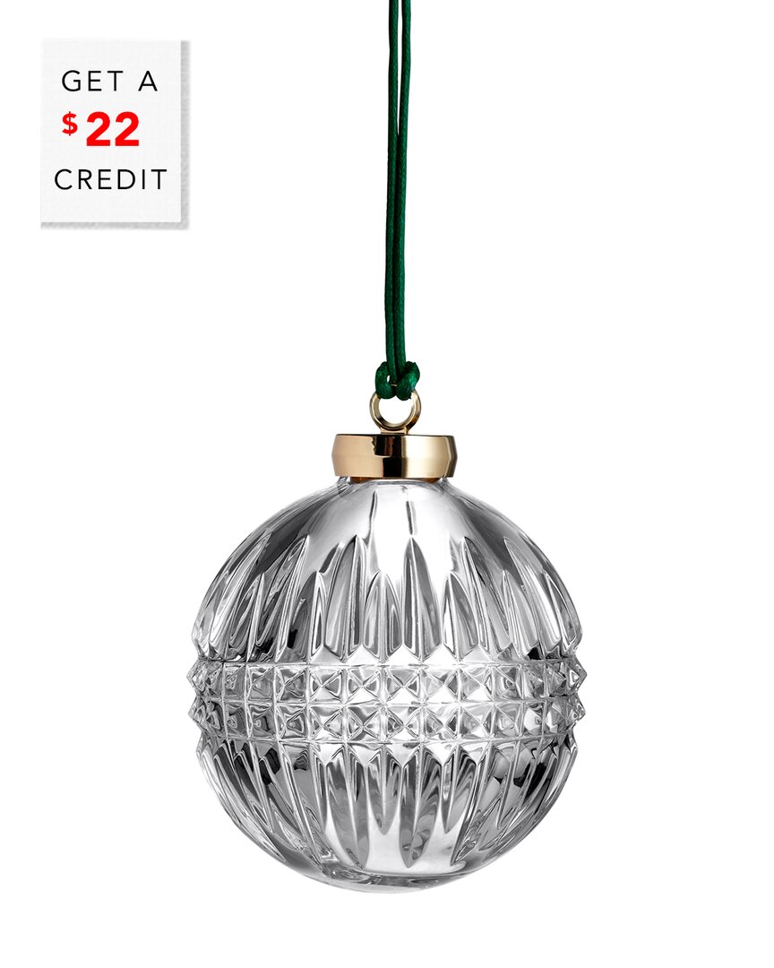 Waterford Lismore Diamond Bauble Ornament In Clear
