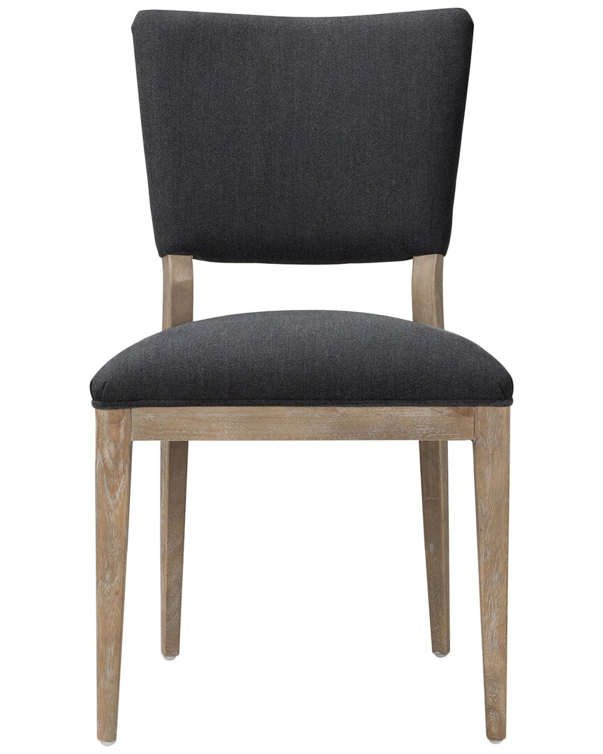 Classic Home Set Of 2 Phillip Fabric Upholstered Dining Chair In Grey