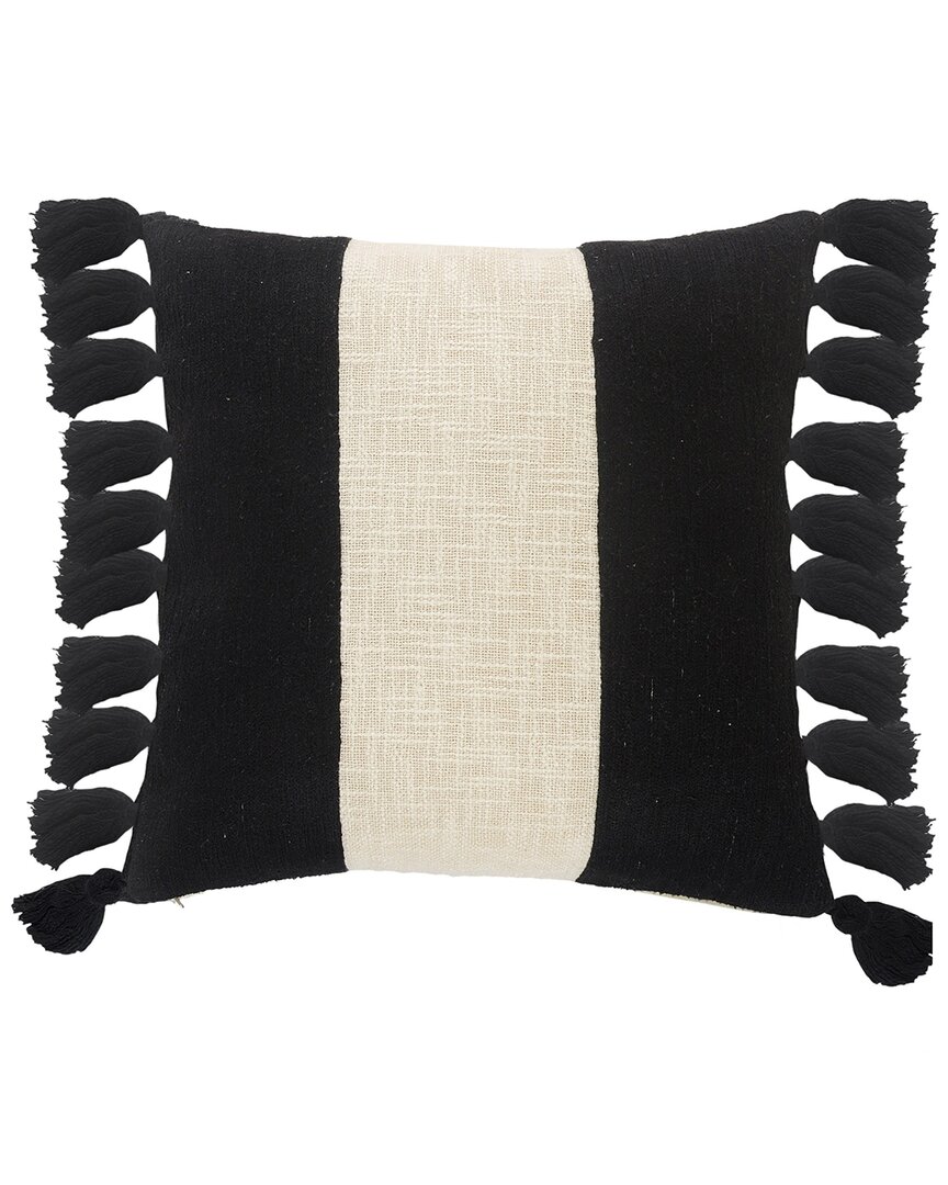 Lr Home Tri-stripe Fringe Throw Pillow