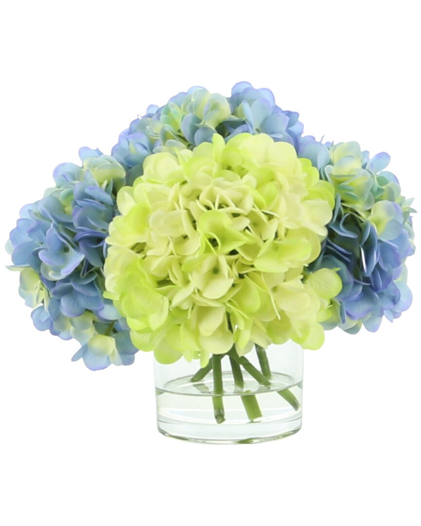 Creative Displays Green & Blue Hydrangea Floral Arrangement