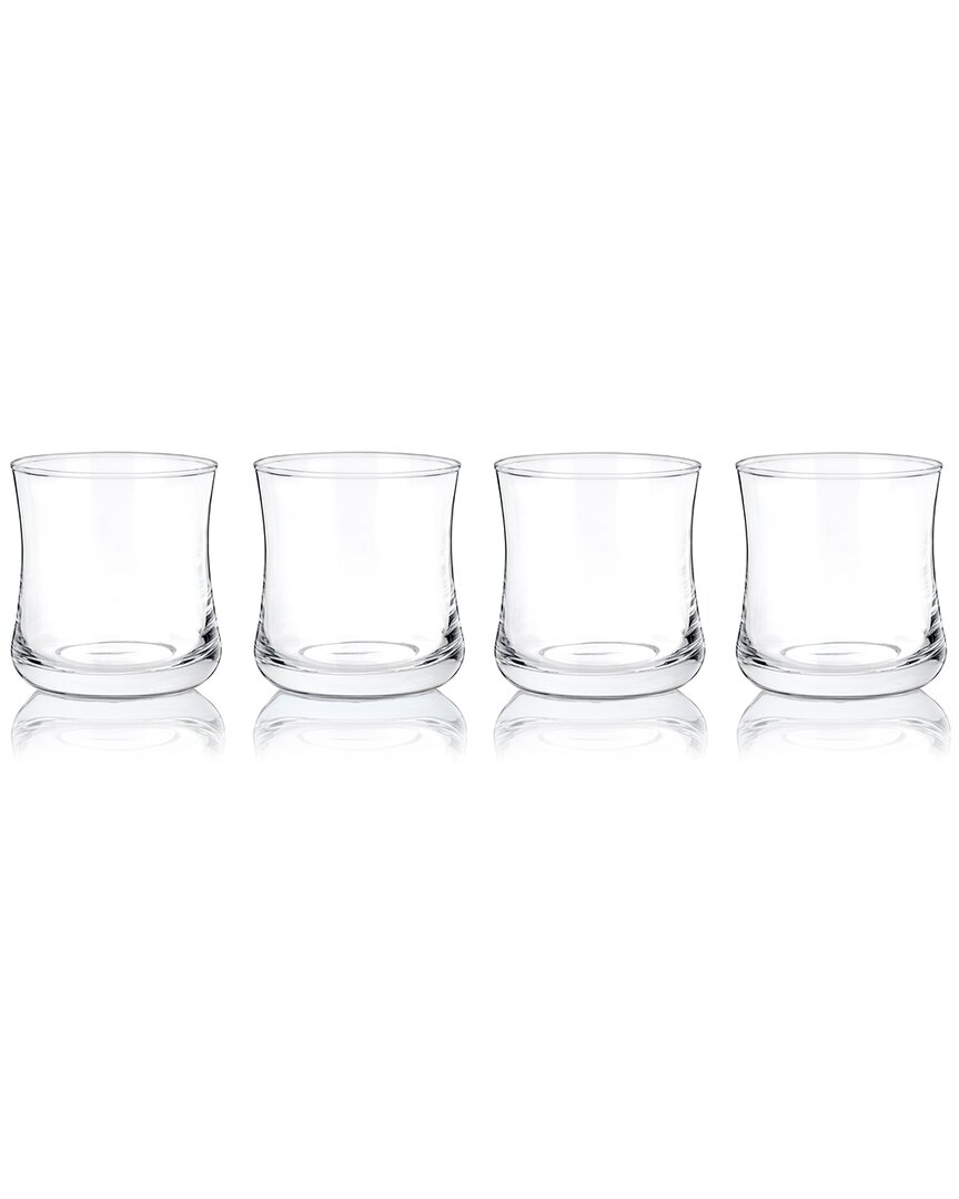 True Bourbon Glasses, Set Of 4 In Clear