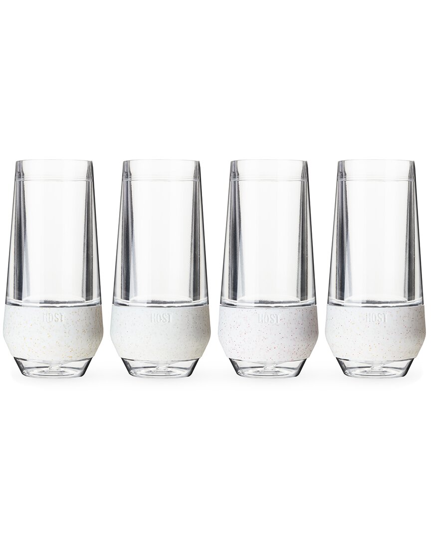 HOST HOST CHAMPAGNE FREEZE COOLING CUPS (SET OF 4) IN GLITTER SET