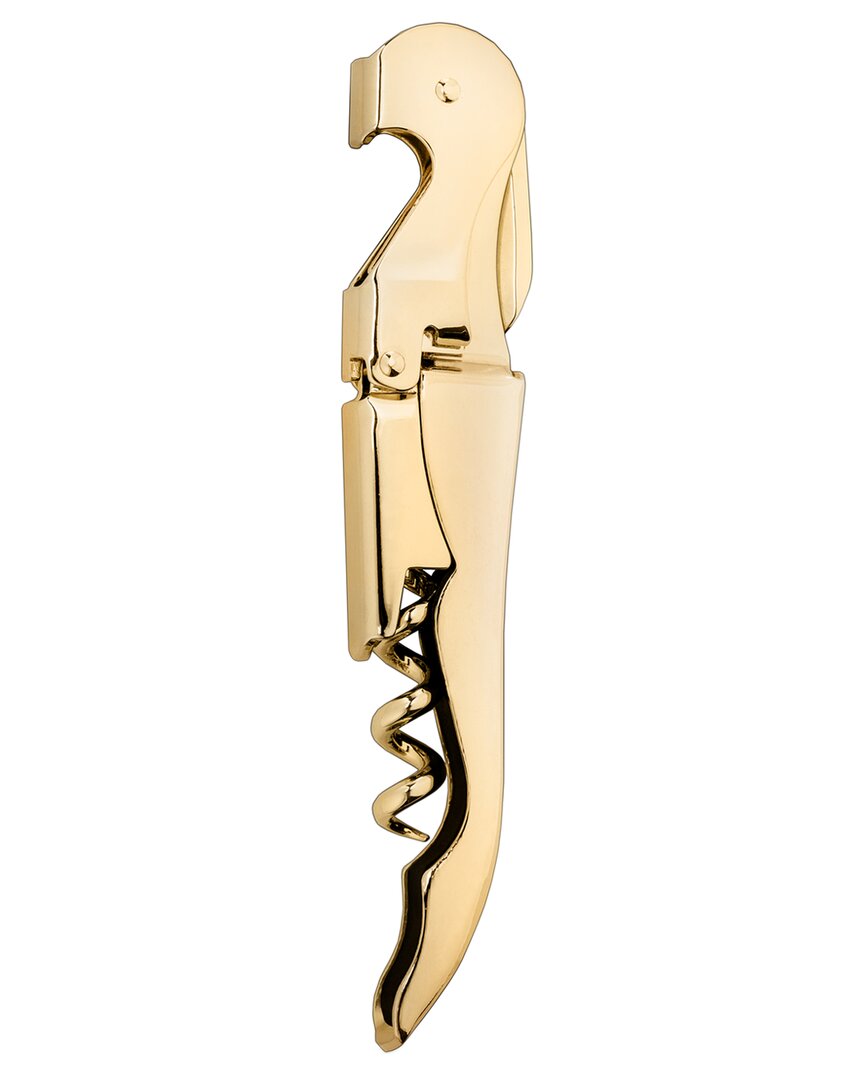 Shop Viski Signature Double Hinged Corkscrew In Gold
