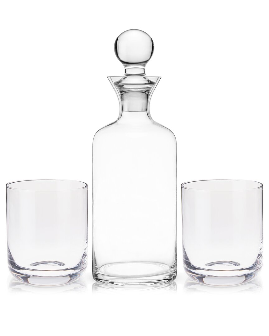 Viski Modern Liquor Decanter & Tumblers In Clear