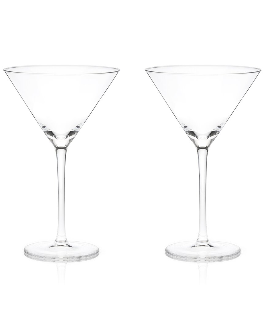 Viski Stemmed Crystal Martini Glasses In Clear