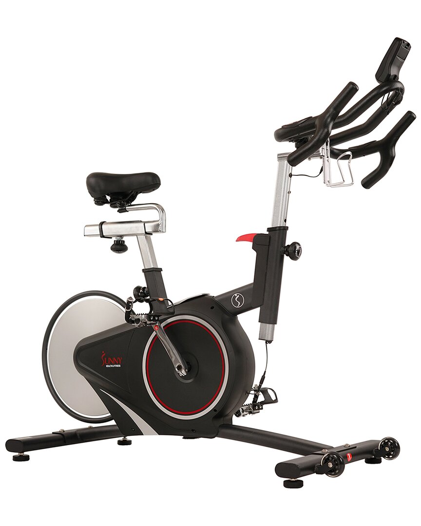 Sunny Health & Fitness Belt Drive Magnetic Indoor Cycling Bike In Black