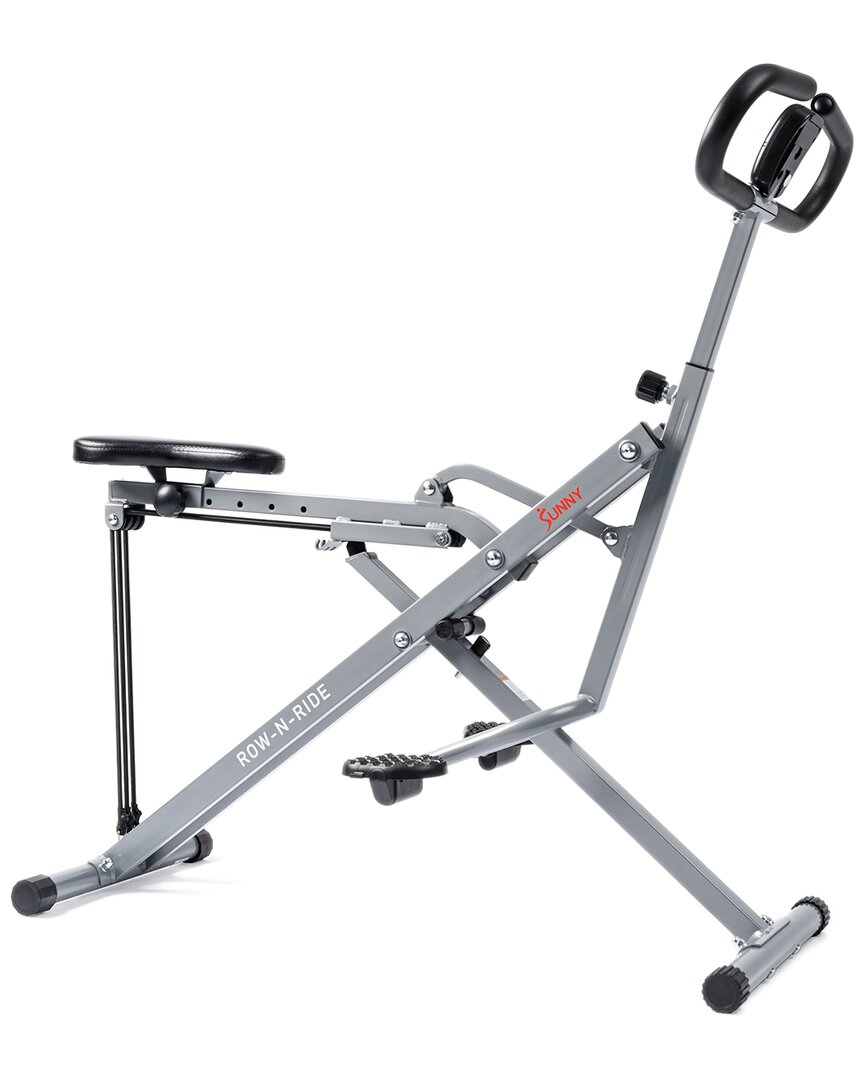 Sunny Health & Fitness Upright Row-n-ride Exerciser In Silver In Gray