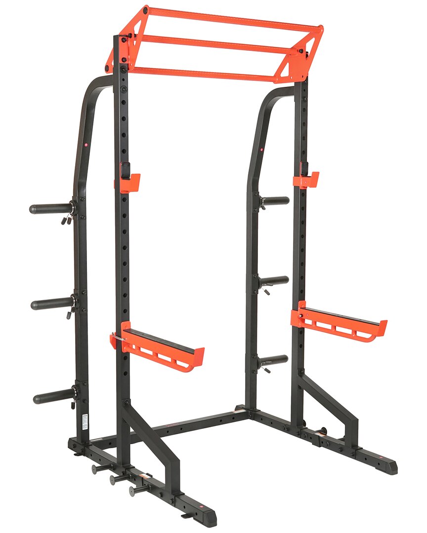 Sunny Health & Fitness Power Zone Half Rack Heavy Duty Performance Power Cage With 1000 Lb Weight Ca