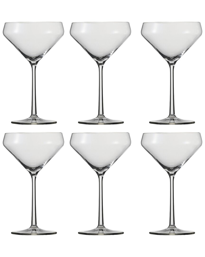 Zwiesel Glas S Pure Tritan Crystal Martini Glasses (set Of 6) In Clear