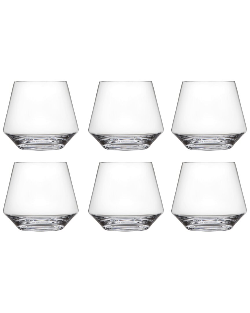 Zwiesel Glas S Pure Tritan Crystal Stemless Burgundy Glasses (set Of 6) In Clear