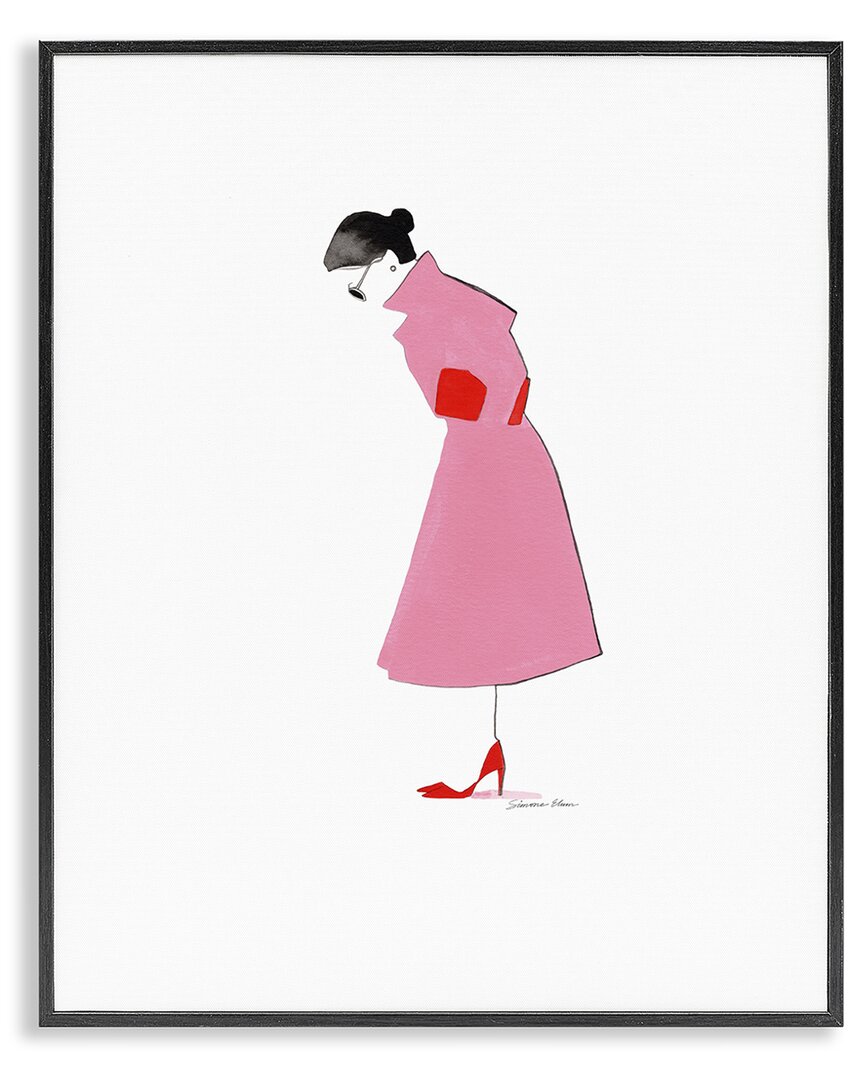 Stupell Industries Pink Contemporary Girl Framed Giclee Art In Pink