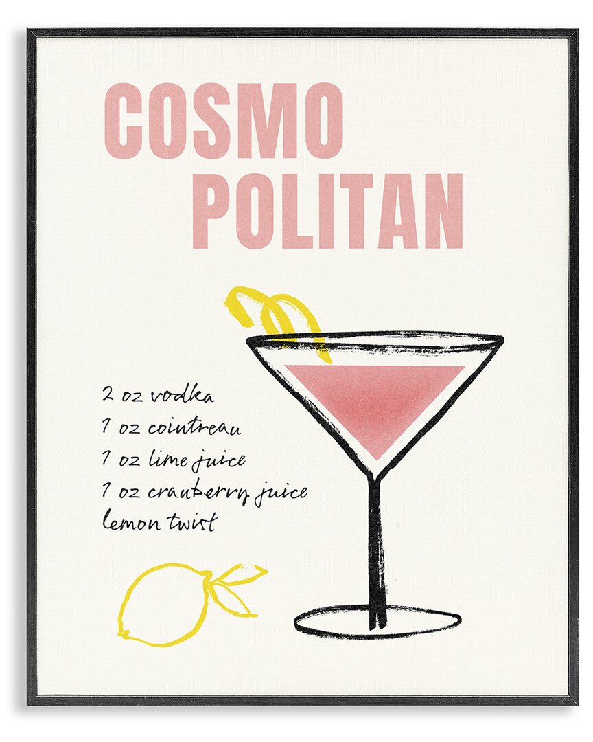 Stupell Industries Cosmopolitan Drink Recipe Framed Giclee Art