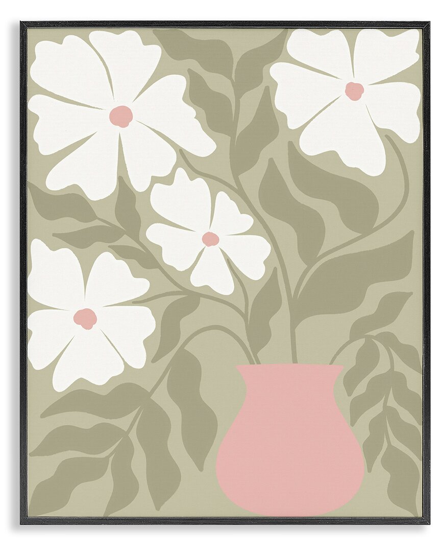 Stupell Industries Funky Pastel Florals Framed Giclee Art