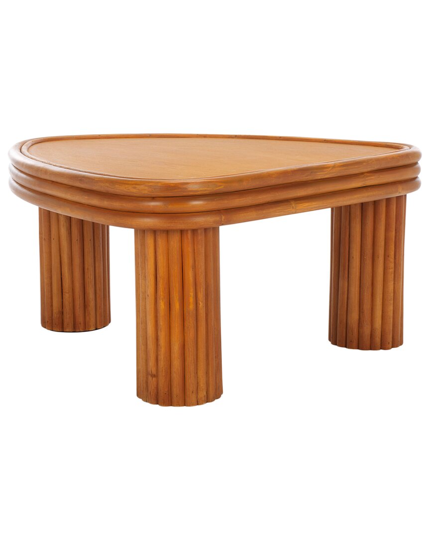 Safavieh Couture Bayard Rattan Triangle Coffee Table