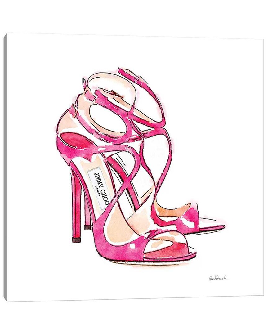 Icanvas Pink Shoes, Square Wall Art In Multi