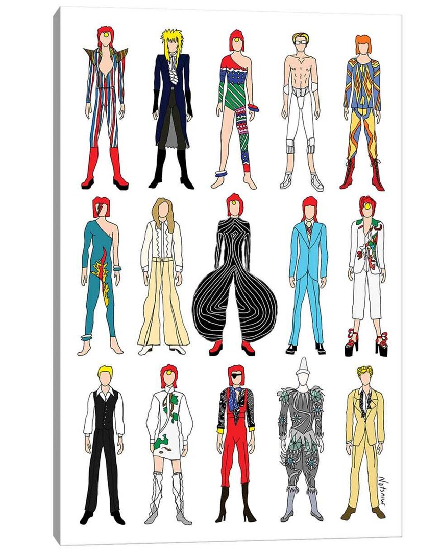 Shop Icanvas The Many Outfits Of Bowie Wall Art In Multi