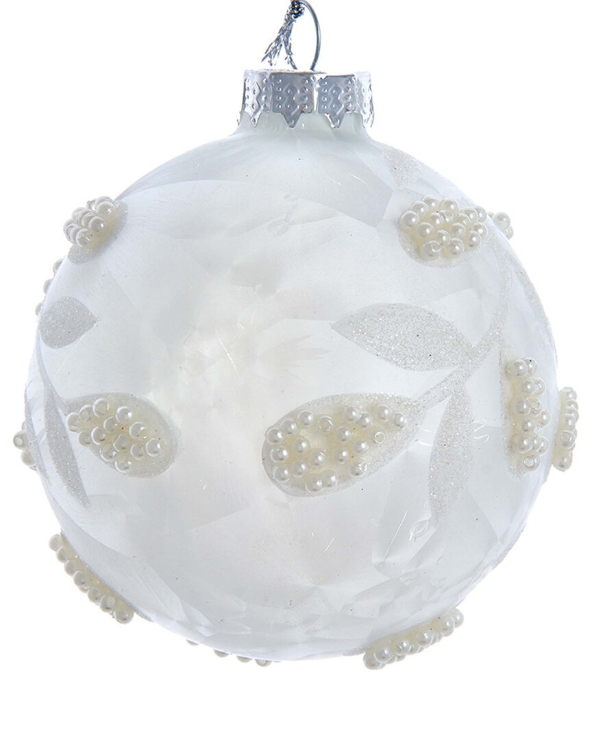 Kurt Adler Ornament Set In White