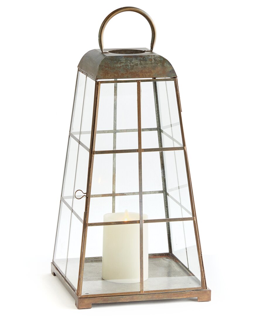 Napa Home & Garden Large Dexter Lantern In Brown