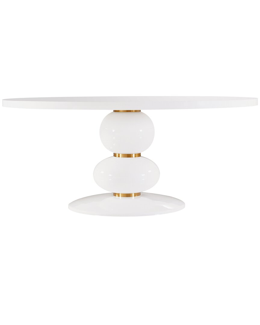 Tov Furniture Arianna Round Dining Table In White