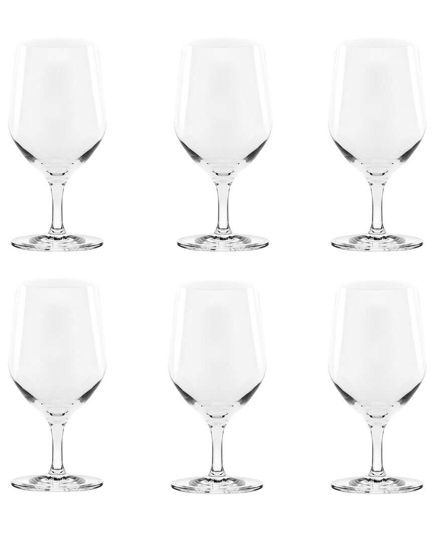 10 Strawberry Street Set Of 6 Breckenridge Glassware: Water Goblet