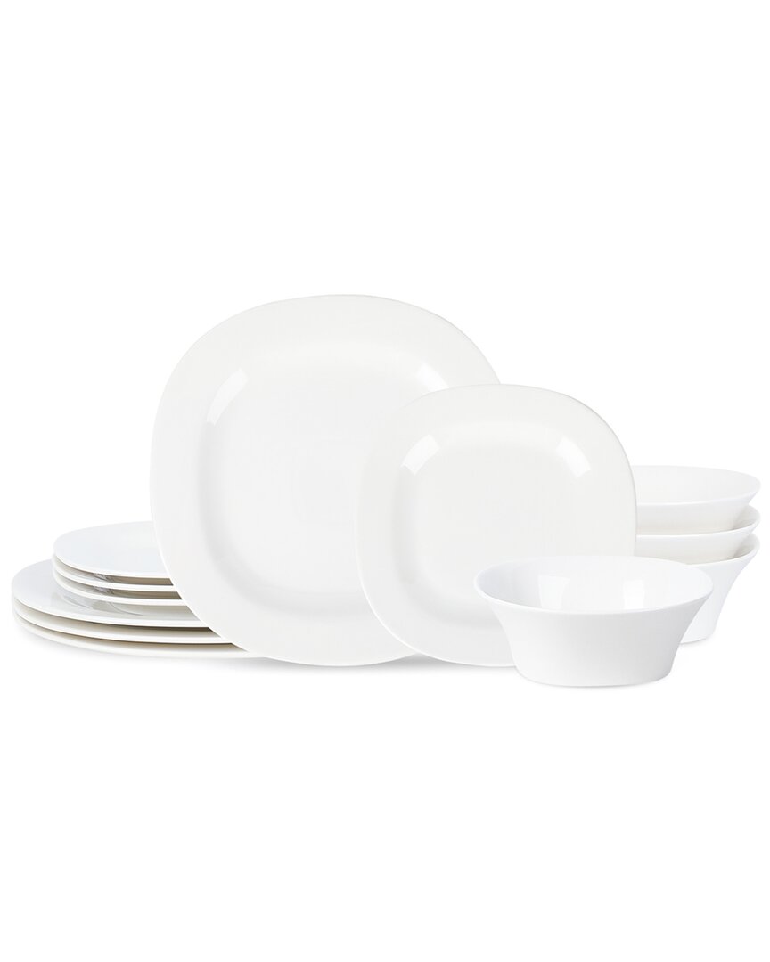 Stone Lain Quadro 12pc Dinnerware Set In White