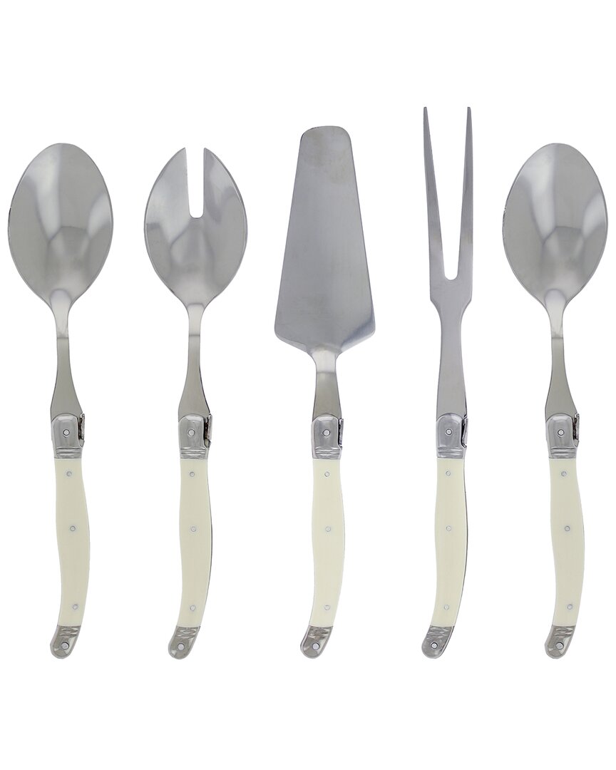 French Home Laguiole 5pc Hostess Set In Ivory
