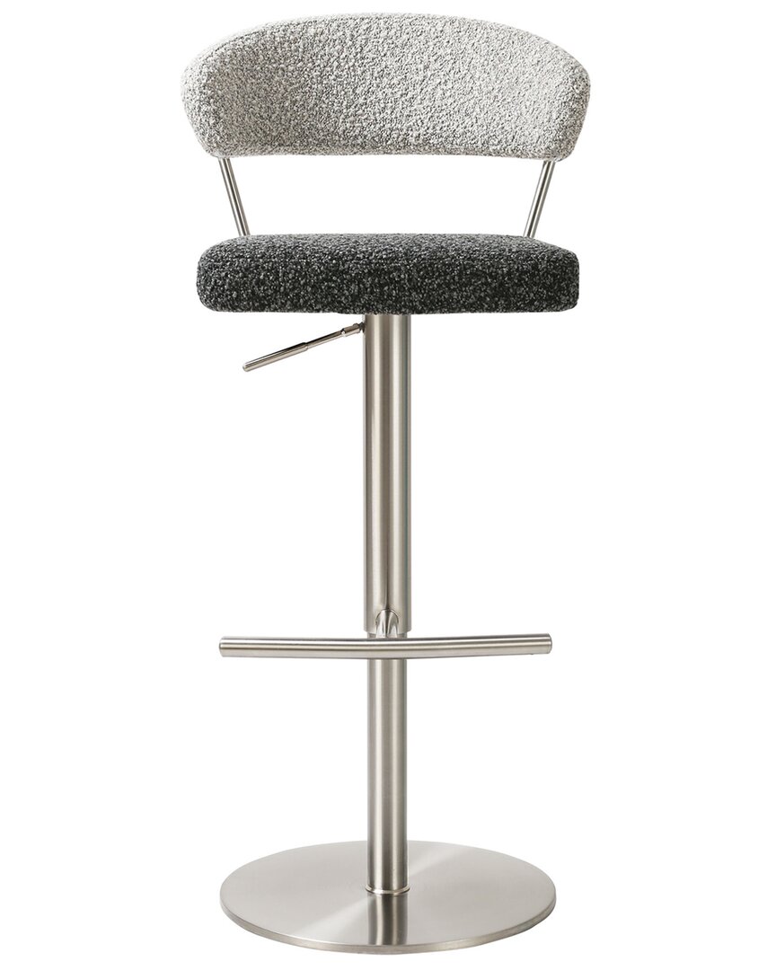 Tov Furniture Cosmo Boucle Adjustable Stool In Black