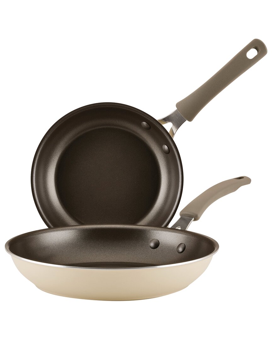 Rachael Ray Cook + Create Aluminum Nonstick Frying Pan Set, 2 Piece In Brown