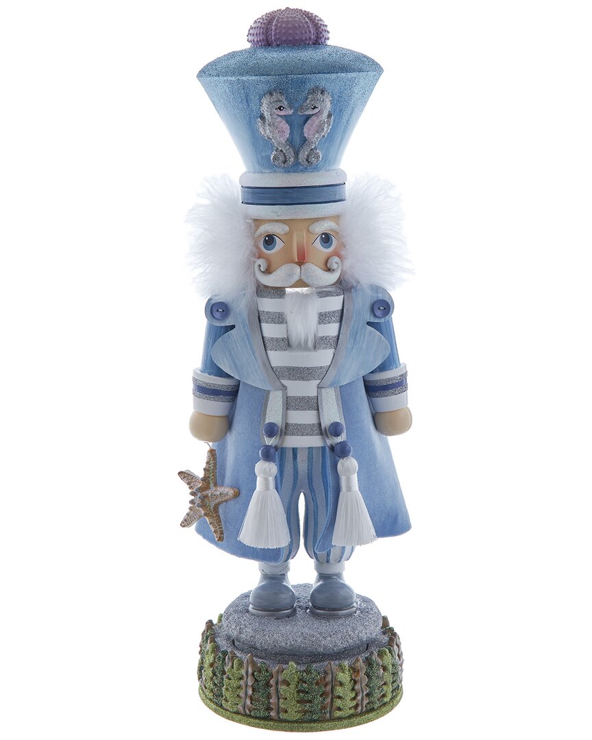 Kurt Adler 18-inch Hollywood Nutcrackers Nautical Nutcracker In Blue