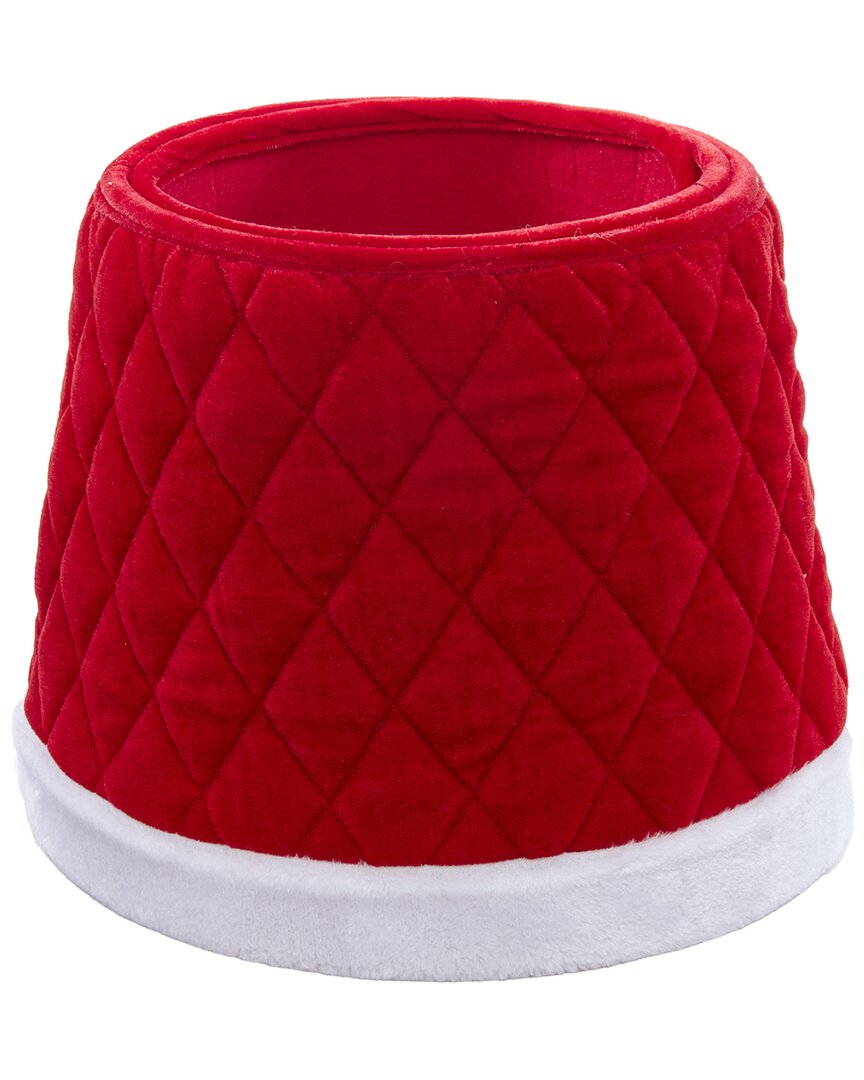 Kurt Adler Luxurious 10 X24-inch Quilted Red Velvet Tree Collar In Red