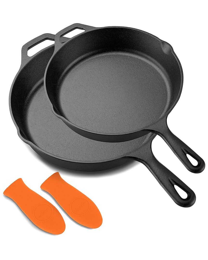Nutrichef 10in & 12'' Pre-seasoned Cast Iron Skill
