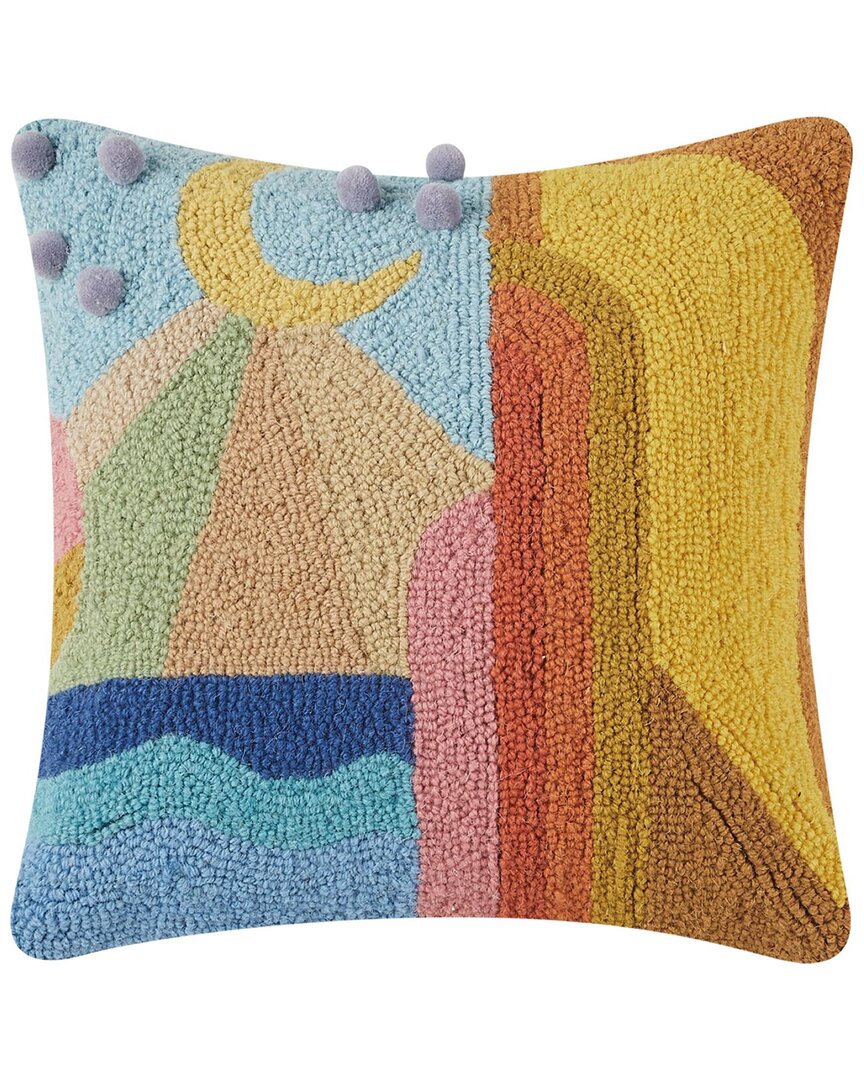 JUNGALOW BY JUSTINA BLAKENEY JUNGALOW BY JUSTINA BLAKENEY ONE DAY WITH POM-POMS HOOK PILLOW