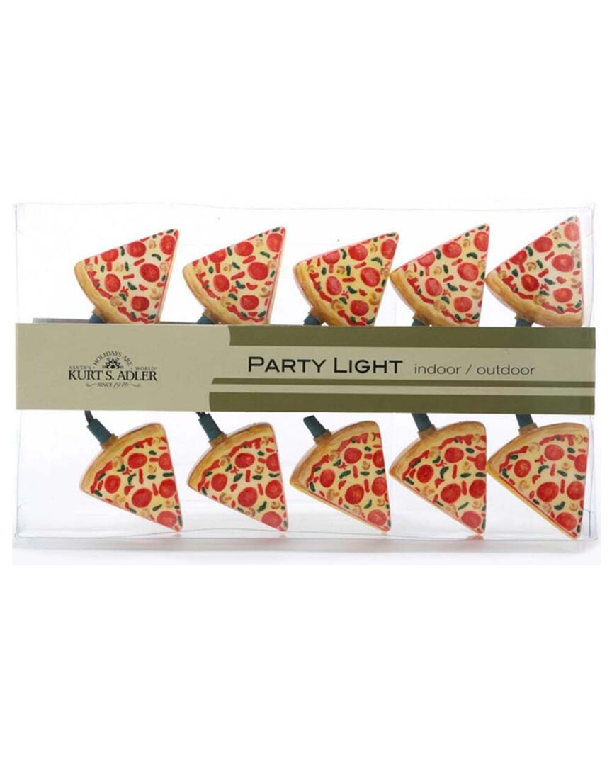 Kurt Adler Indoor/outdoor 10-light Pizza Light Set In Multi