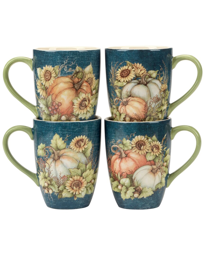 Certified International Autumn Breeze Set Of 4 Mugs