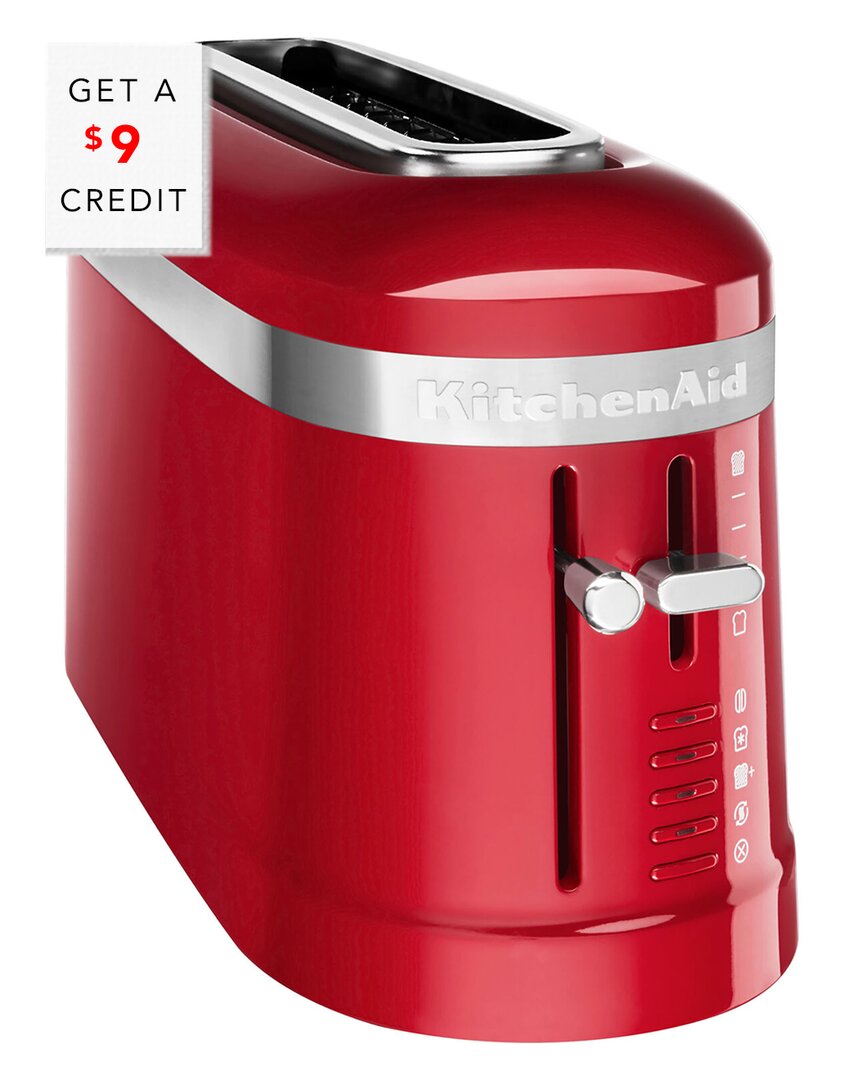 Kitchenaid 2 Slice Red Long Slot Toaster With $9 Credit