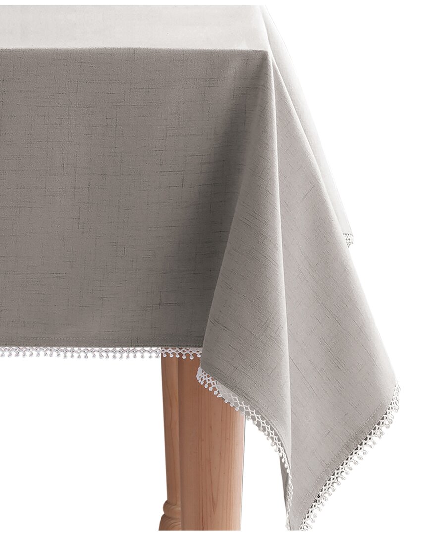 Lenox French Perle Solid Tablecloth In Gray