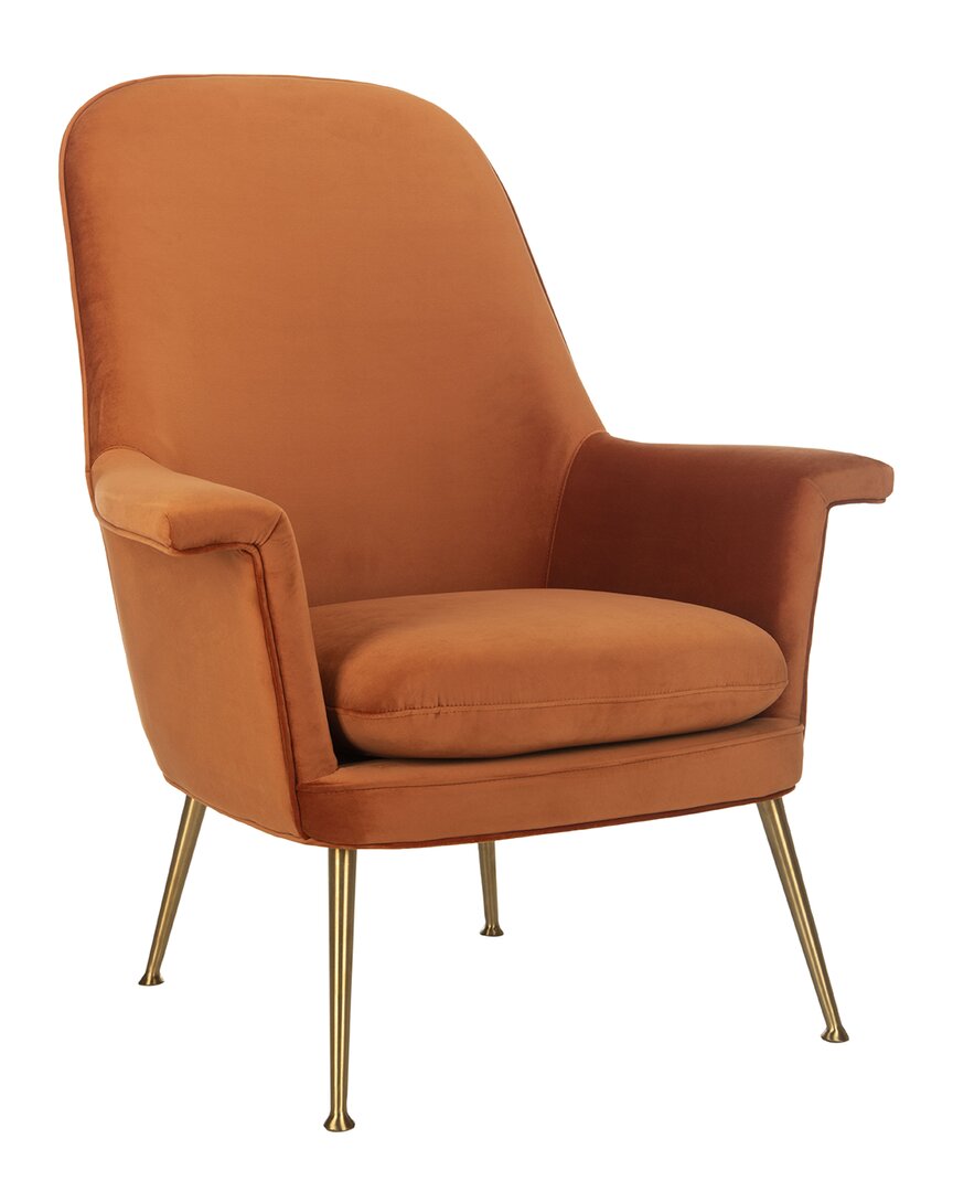 Safavieh Aimee Velvet Arm Chair In Brown