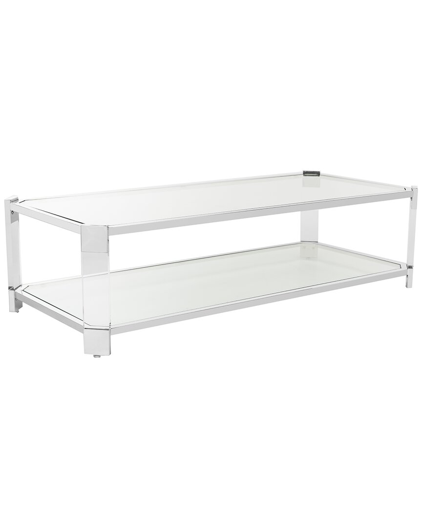 Safavieh Gianna Glass Coffee Table In Silver