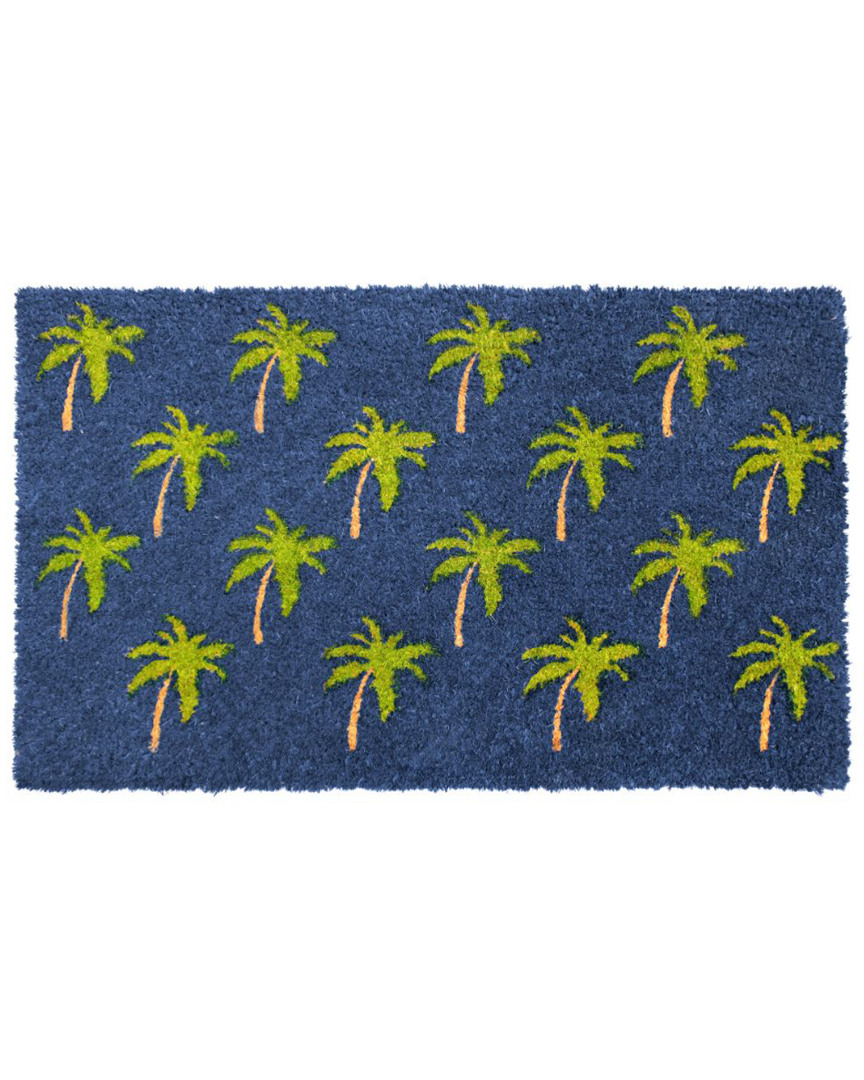 Master Weave Palm Tree Graphic Coir Doormat
