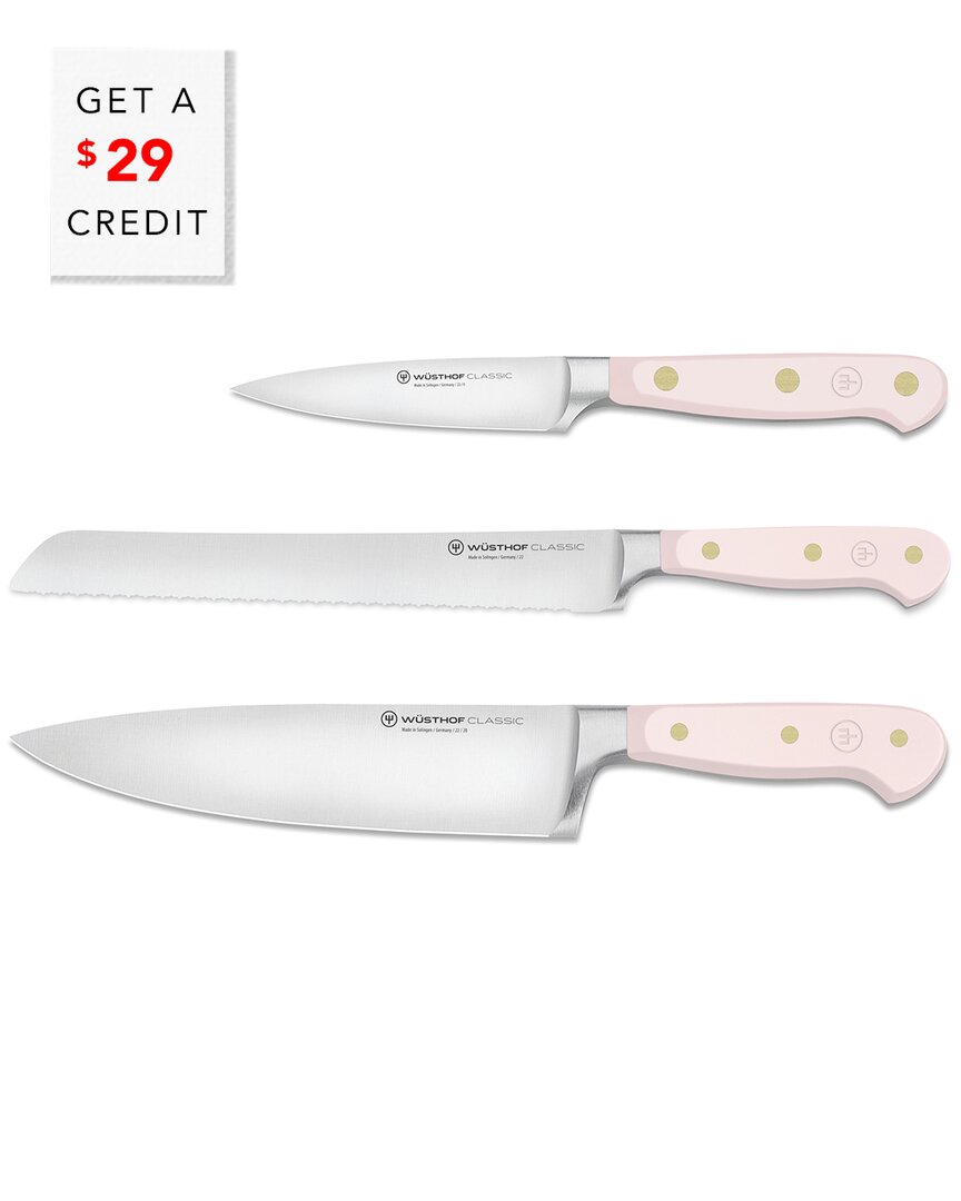 Wusthof Classic 3pc Starter Set In Pink